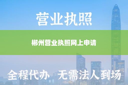 郴州营业执照网上申请
