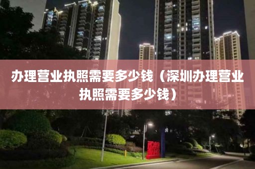 办理营业执照需要多少钱（深圳办理营业执照需要多少钱）