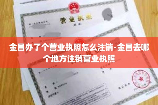 金昌办了个营业执照怎么注销-金昌去哪个地方注销营业执照