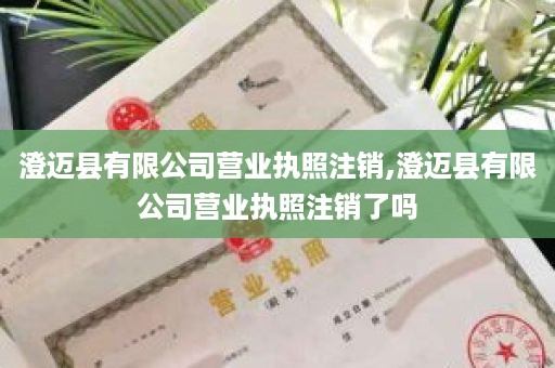 澄迈县有限公司营业执照注销,澄迈县有限公司营业执照注销了吗