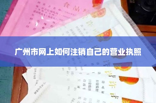 广州市网上如何注销自己的营业执照