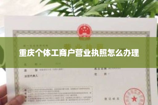 重庆个体工商户营业执照怎么办理