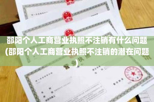 邵阳个人工商营业执照不注销有什么问题(邵阳个人工商营业执照不注销的潜在问题)