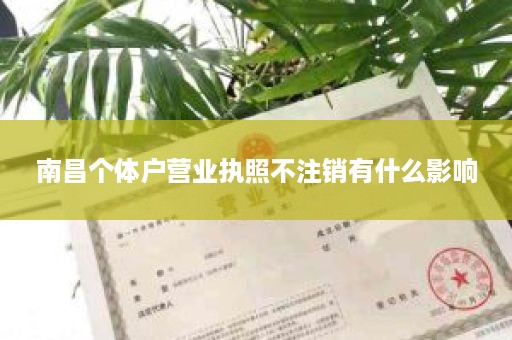 南昌个体户营业执照不注销有什么影响