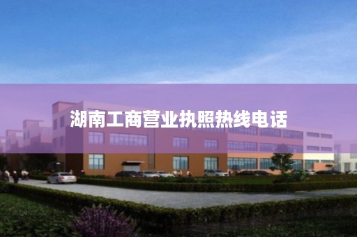 湖南工商营业执照热线电话