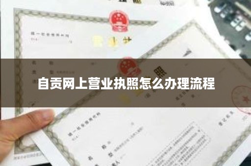自贡网上营业执照怎么办理流程
