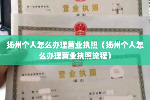 扬州个人怎么办理营业执照（扬州个人怎么办理营业执照流程）