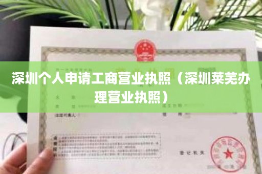 深圳个人申请工商营业执照（深圳莱芜办理营业执照）