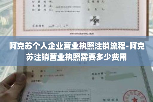阿克苏个人企业营业执照注销流程-阿克苏注销营业执照需要多少费用