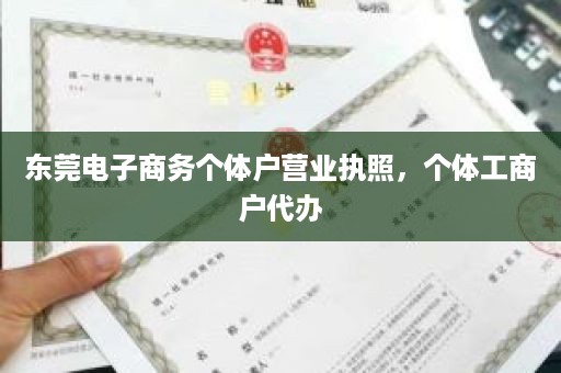 东莞电子商务个体户营业执照，个体工商户代办
