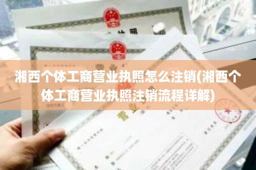 湘西个体工商营业执照怎么注销(湘西个体工商营业执照注销流程详解)