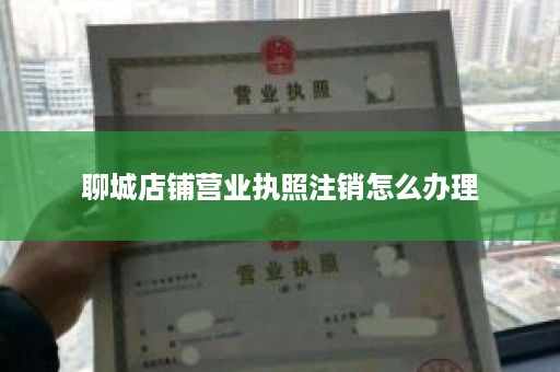 聊城店铺营业执照注销怎么办理