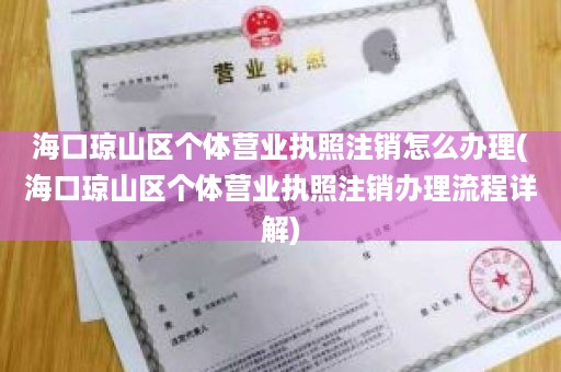 海口琼山区个体营业执照注销怎么办理(海口琼山区个体营业执照注销办理流程详解)