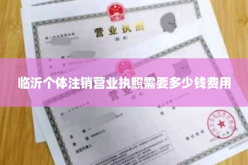 临沂个体注销营业执照需要多少钱费用