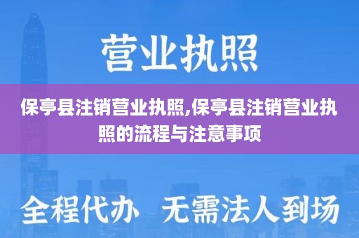 保亭县注销营业执照,保亭县注销营业执照的流程与注意事项