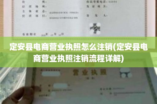 定安县电商营业执照怎么注销(定安县电商营业执照注销流程详解)