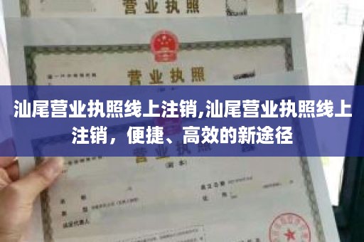 汕尾营业执照线上注销,汕尾营业执照线上注销，便捷、高效的新途径