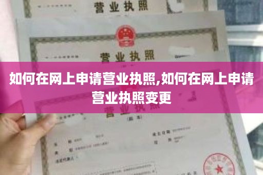 如何在网上申请营业执照,如何在网上申请营业执照变更