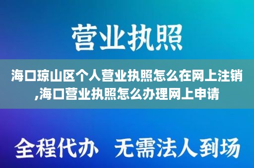 海口琼山区个人营业执照怎么在网上注销,海口营业执照怎么办理网上申请
