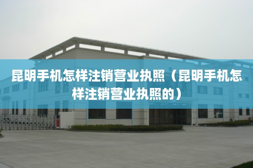 昆明手机怎样注销营业执照（昆明手机怎样注销营业执照的）
