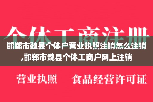 邯郸市魏县个体户营业执照注销怎么注销,邯郸市魏县个体工商户网上注销