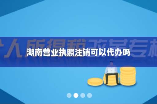 湖南营业执照注销可以代办吗