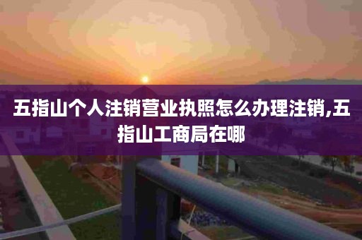 五指山个人注销营业执照怎么办理注销,五指山工商局在哪