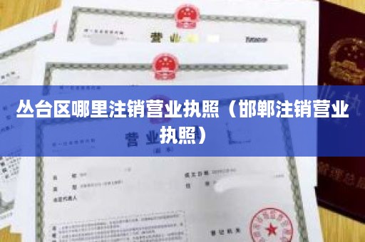 丛台区哪里注销营业执照（邯郸注销营业执照）