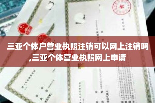 三亚个体户营业执照注销可以网上注销吗,三亚个体营业执照网上申请