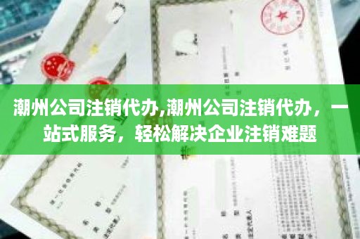 潮州公司注销代办,潮州公司注销代办，一站式服务，轻松解决企业注销难题