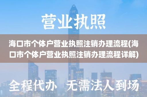 海口市个体户营业执照注销办理流程(海口市个体户营业执照注销办理流程详解)