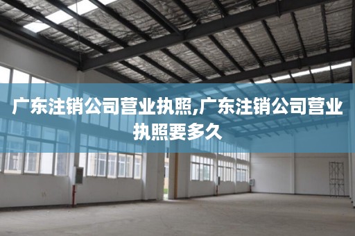广东注销公司营业执照,广东注销公司营业执照要多久