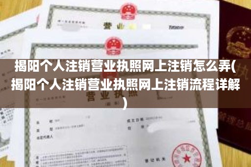 揭阳个人注销营业执照网上注销怎么弄(揭阳个人注销营业执照网上注销流程详解)