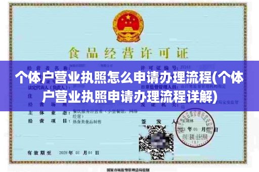 个体户营业执照怎么申请办理流程(个体户营业执照申请办理流程详解)