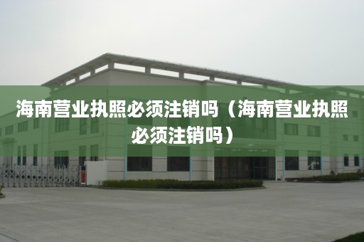 海南营业执照必须注销吗（海南营业执照必须注销吗）
