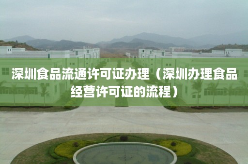 深圳食品流通许可证办理（深圳办理食品经营许可证的流程）