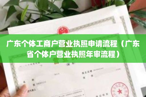 广东个体工商户营业执照申请流程（广东省个体户营业执照年审流程）
