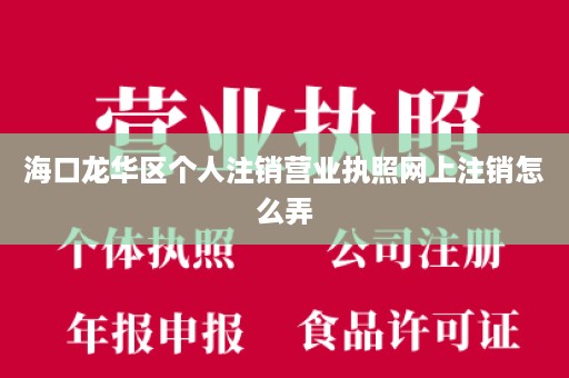 海口龙华区个人注销营业执照网上注销怎么弄