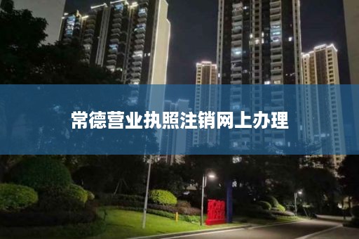 常德营业执照注销网上办理