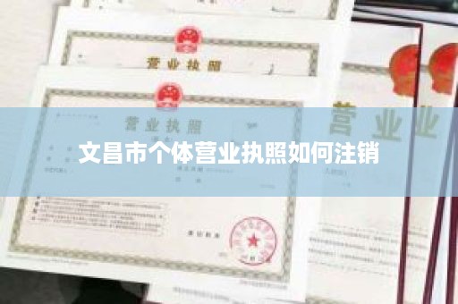文昌市个体营业执照如何注销