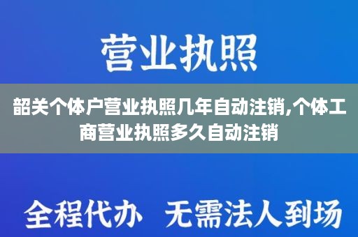 韶关个体户营业执照几年自动注销,个体工商营业执照多久自动注销