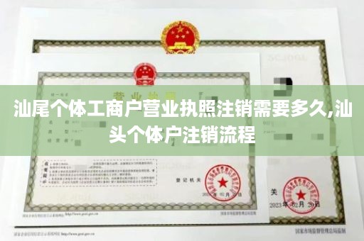 汕尾个体工商户营业执照注销需要多久,汕头个体户注销流程