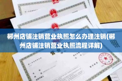 郴州店铺注销营业执照怎么办理注销(郴州店铺注销营业执照流程详解)