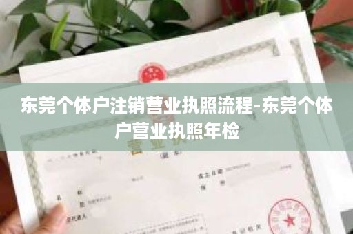 东莞个体户注销营业执照流程-东莞个体户营业执照年检