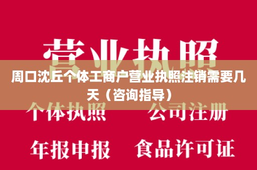 周口沈丘个体工商户营业执照注销需要几天（咨询指导）