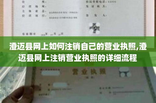 澄迈县网上如何注销自己的营业执照,澄迈县网上注销营业执照的详细流程