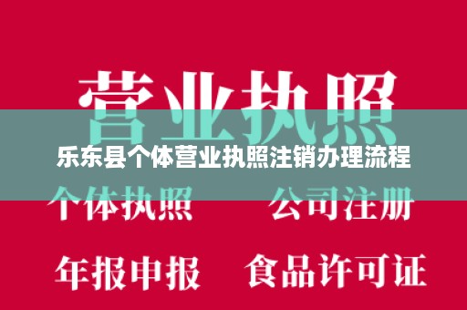 乐东县个体营业执照注销办理流程