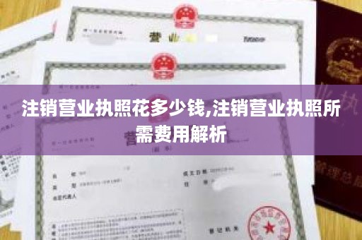 注销营业执照花多少钱,注销营业执照所需费用解析