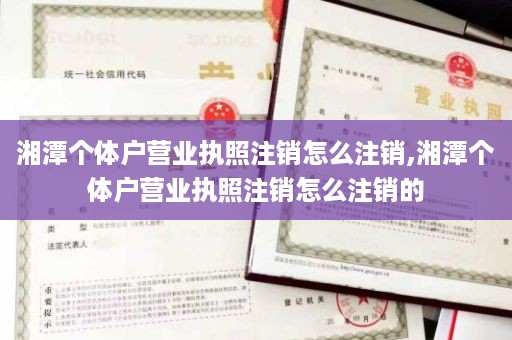 湘潭个体户营业执照注销怎么注销,湘潭个体户营业执照注销怎么注销的