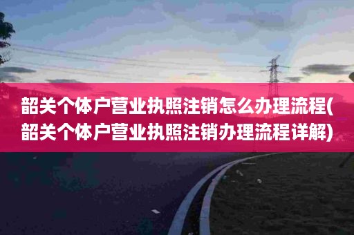 韶关个体户营业执照注销怎么办理流程(韶关个体户营业执照注销办理流程详解)